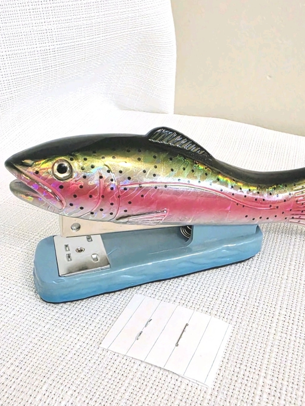 Rainbow Trout Fish Stapler Desktop Lodge Office Fisherman Outdoors Hunter